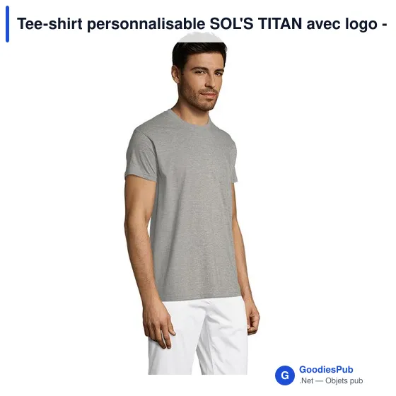 Tee-shirt personnalisable SOL'S TITAN avec logo - 150gr - Image 11