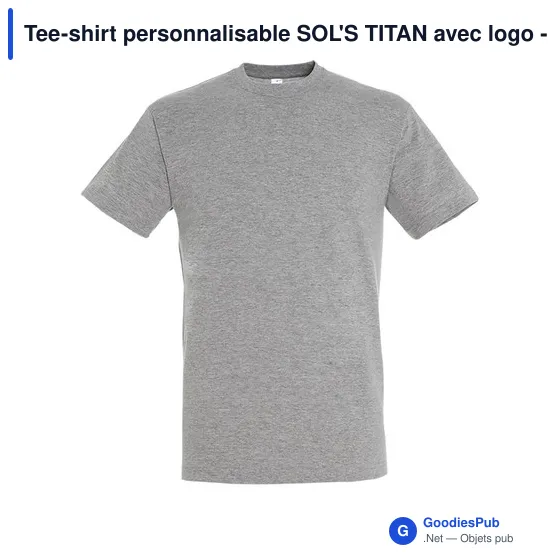 Tee-shirt personnalisable SOL'S TITAN avec logo - 150gr - Image 4