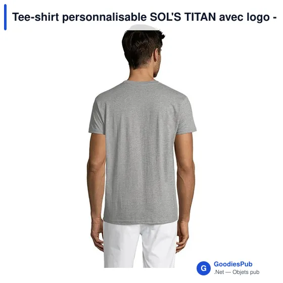 Tee-shirt personnalisable SOL'S TITAN avec logo - 150gr - Image 6