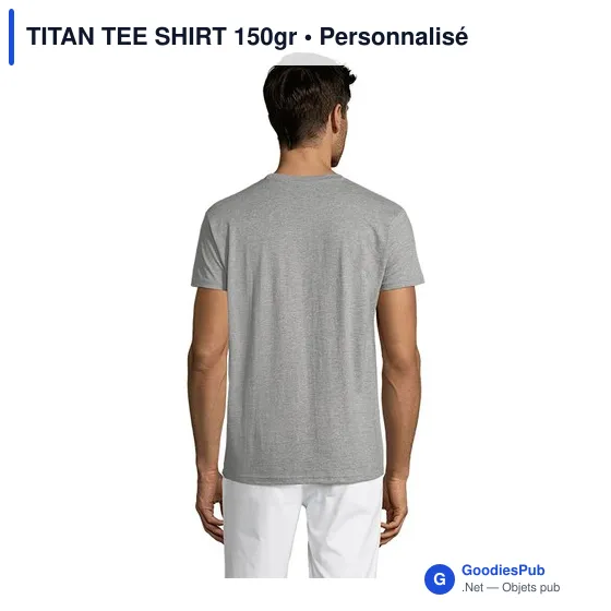 Tee-shirt personnalisable SOL'S TITAN avec logo - 150gr - Image 10