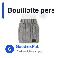 Bouillotte personnalisable TOASTY 400ml avec logo - Miniature 1