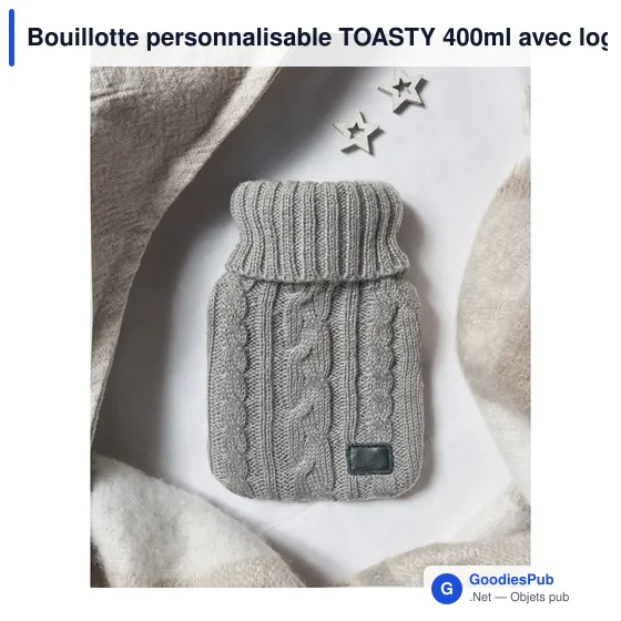 Bouillotte personnalisable TOASTY 400ml avec logo - Image 3