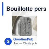 Bouillotte personnalisable TOASTY 400ml avec logo - Miniature 6