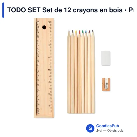 TODO SET Set de 12 crayons en bois