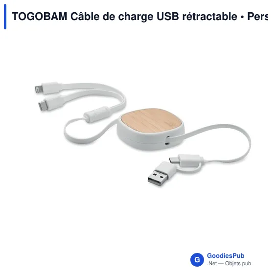 TOGOBAM Câble de charge USB rétractable - Image 1