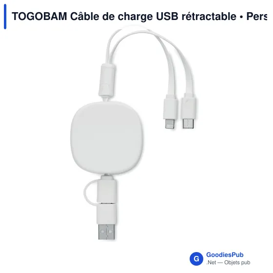 TOGOBAM Câble de charge USB rétractable - Image 2
