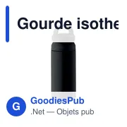 Gourde isotherme personnalisable en acier inoxydable recyclé avec logo - Miniature 1