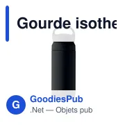 Gourde isotherme personnalisable en acier inoxydable recyclé avec logo - Miniature 2