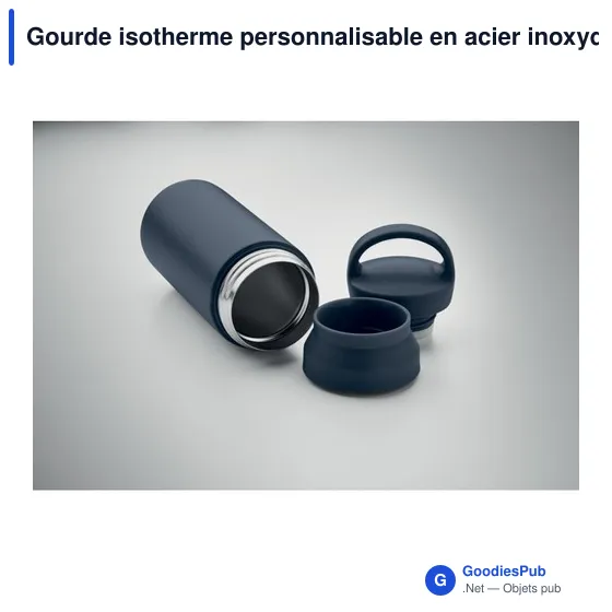 Gourde isotherme personnalisable en acier inoxydable recyclé avec logo - Image 11