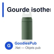 Gourde isotherme personnalisable en acier inoxydable recyclé avec logo - Miniature 12