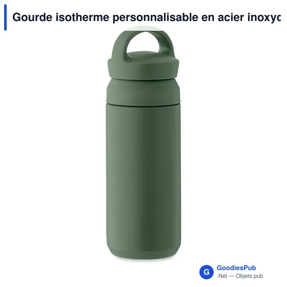 Gourde isotherme personnalisable en acier inoxydable recyclé avec logo - Image 12