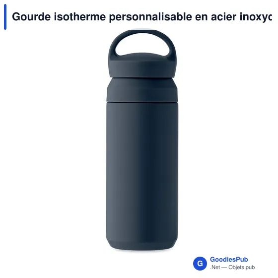 Gourde isotherme personnalisable en acier inoxydable recyclé avec logo - Image 6