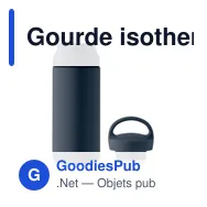 Gourde isotherme personnalisable en acier inoxydable recyclé avec logo - Miniature 9