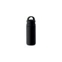 Variante noir - Gourde isotherme personnalisable en acier inoxydable recyclé avec logo