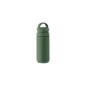 Variante vert foncé - Gourde isotherme personnalisable en acier inoxydable recyclé avec logo