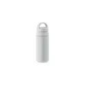 Variante blanc - Gourde isotherme personnalisable en acier inoxydable recyclé avec logo