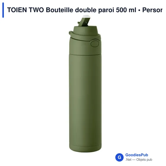 Bouteille isolée personnalisable TOIEN TWO 500 ml avec logo - Image 2