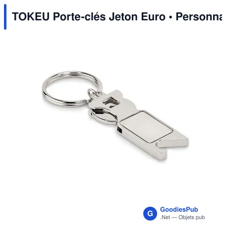 TOKEU Porte-clés Jeton Euro