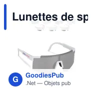 Lunettes de sport personnalisables verres miroir UV400 avec logo - Tom - Miniature 1