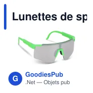 Lunettes de sport personnalisables verres miroir UV400 avec logo - Tom - Miniature 3