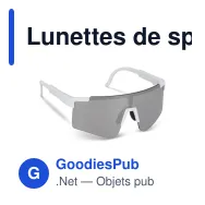 Lunettes de sport personnalisables verres miroir UV400 avec logo - Tom - Miniature 4