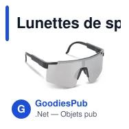 Lunettes de sport personnalisables verres miroir UV400 avec logo - Tom - Miniature 5