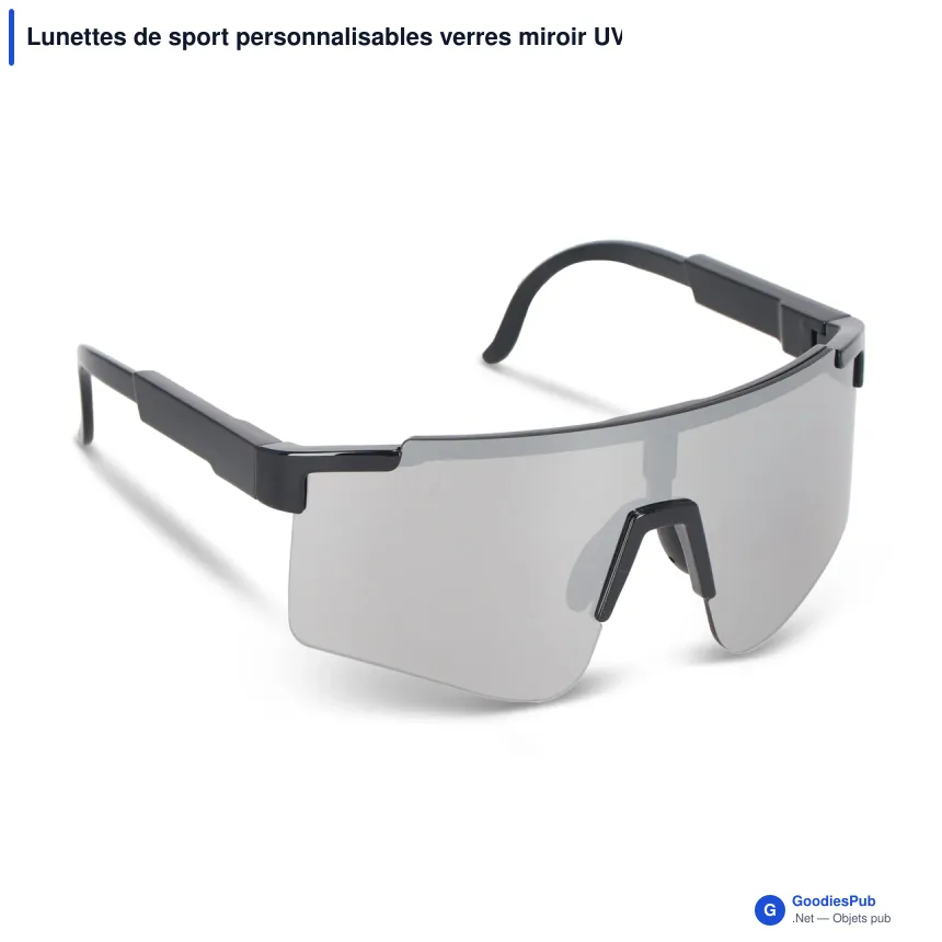 Lunettes de sport personnalisables verres miroir UV400 avec logo - Tom - Image 5
