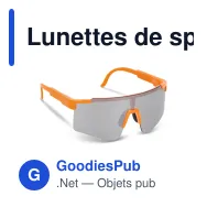 Lunettes de sport personnalisables verres miroir UV400 avec logo - Tom - Miniature 7