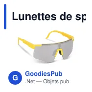 Lunettes de sport personnalisables verres miroir UV400 avec logo - Tom - Miniature 8