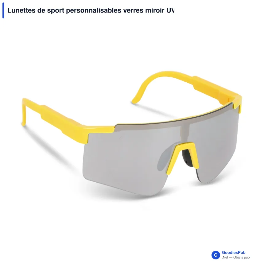 Lunettes de sport personnalisables verres miroir UV400 avec logo - Tom - Image 8