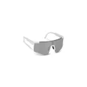 Variante Blanc - Lunettes de sport personnalisables verres miroir UV400 avec logo - Tom