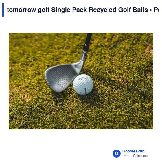 Balles de golf recyclées personnalisables avec logo - Tomorrow Golf - Image 3
