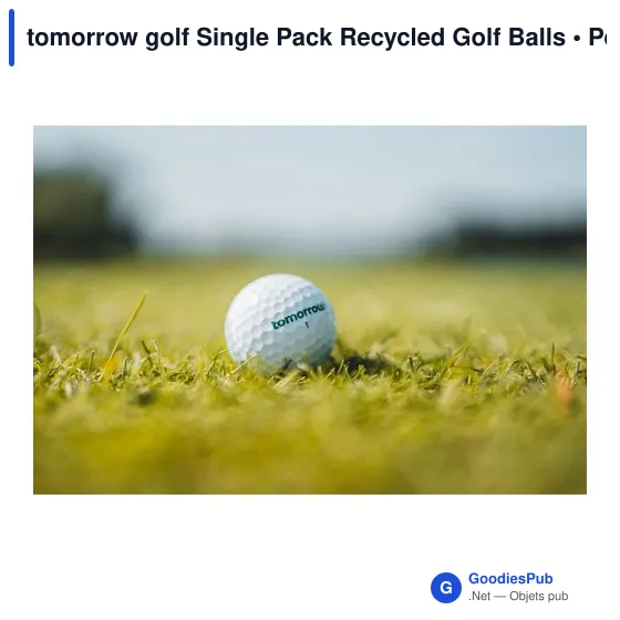 Balles de golf recyclées personnalisables avec logo - Tomorrow Golf - Image 5