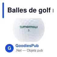 Balles de golf recyclées personnalisables avec logo - Tomorrow Golf - Miniature 8