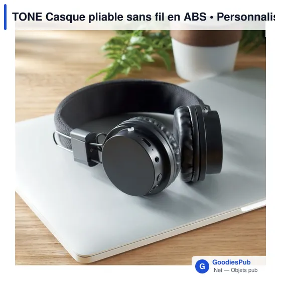 TONE Casque pliable sans fil en ABS - Image 5