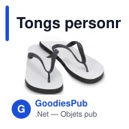 Tongs personnalisables taille L 39/42 avec logo - Sublimation - Miniature 2