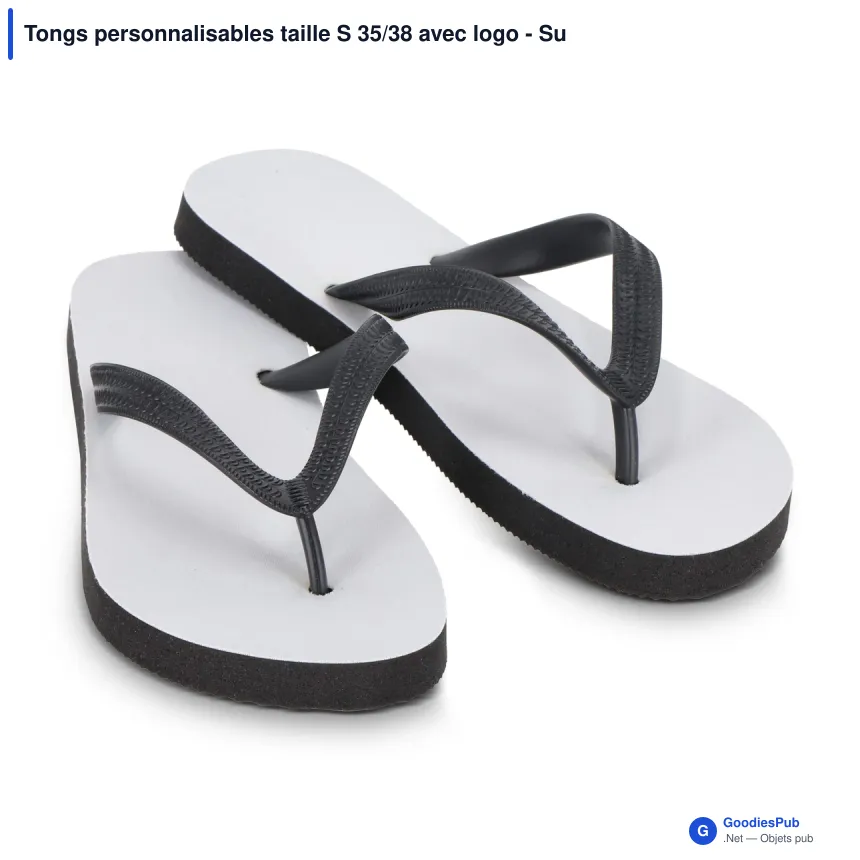 Tongs personnalisables taille S 35/38 avec logo - Sublimation - Image 2