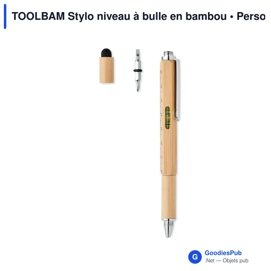 TOOLBAM Stylo niveau à bulle en bambou - Image 2