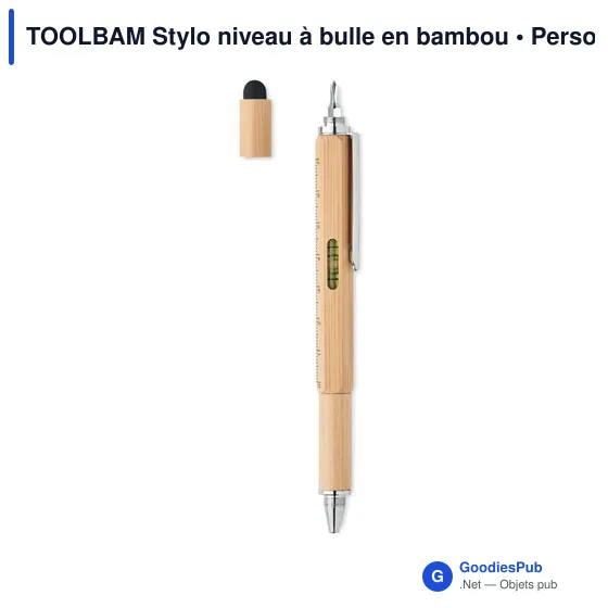 TOOLBAM Stylo niveau à bulle en bambou - Image 5