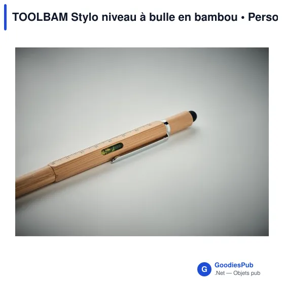 TOOLBAM Stylo niveau à bulle en bambou - Image 8