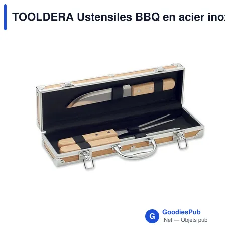 TOOLDERA Ustensiles BBQ en acier inox.