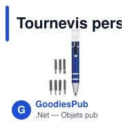 Tournevis personnalisable Toolpen avec logo - 8 embouts - Miniature 1