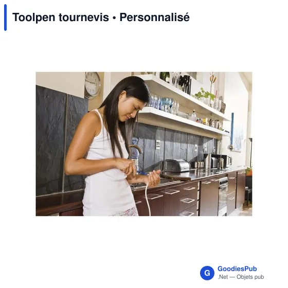 Tournevis personnalisable Toolpen avec logo - 8 embouts - Image 2