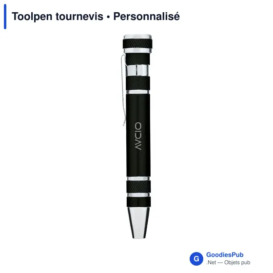Tournevis personnalisable Toolpen avec logo - 8 embouts - Image 5
