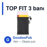 TOP FIT 3 bandes de fitness en TPE - Miniature 1
