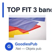 TOP FIT 3 bandes de fitness en TPE - Miniature 3