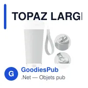 Gobelet double paroi personnalisable TOPAZ LARGE avec logo - Miniature 1