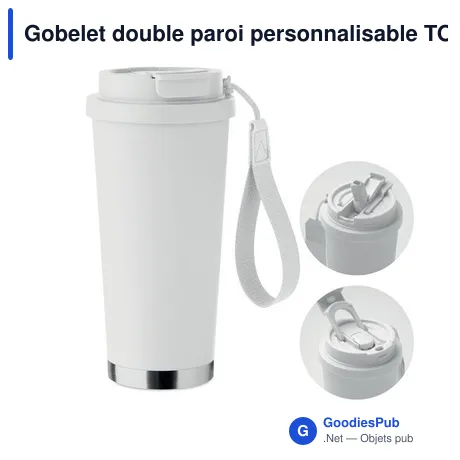 Gobelet double paroi personnalisable TOPAZ LARGE avec logo