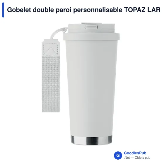 Gobelet double paroi personnalisable TOPAZ LARGE avec logo - Image 2