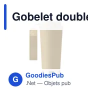 Gobelet double paroi personnalisable TOPAZ LARGE avec logo - Miniature 11